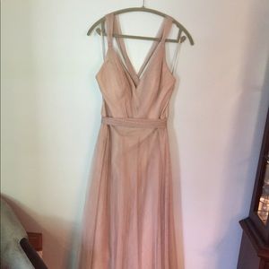 Wtoo Bridesmaid Dress Style 0142 Size 12 taupe/tan